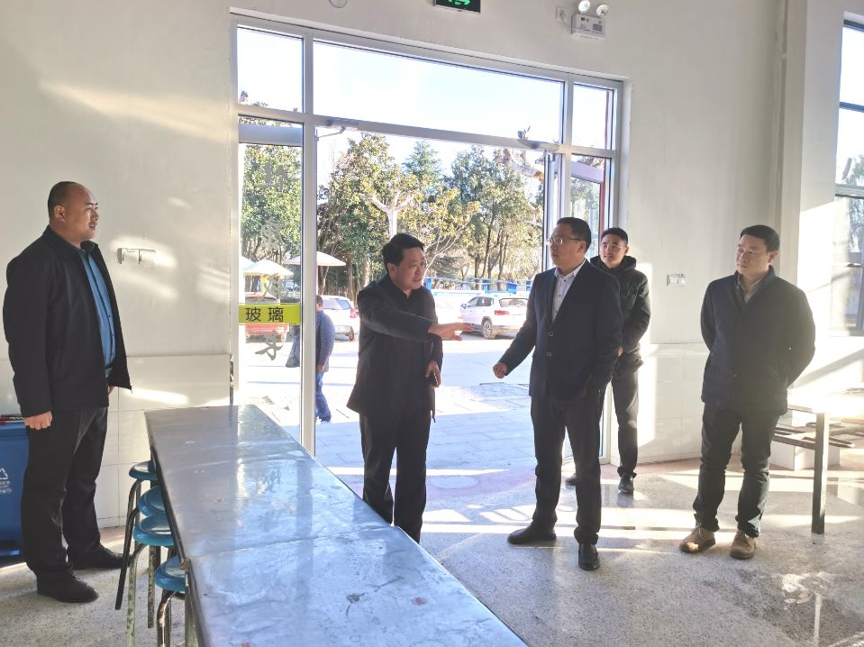 海头镇党委副书记镇长张文任调研龙河小学建设工作